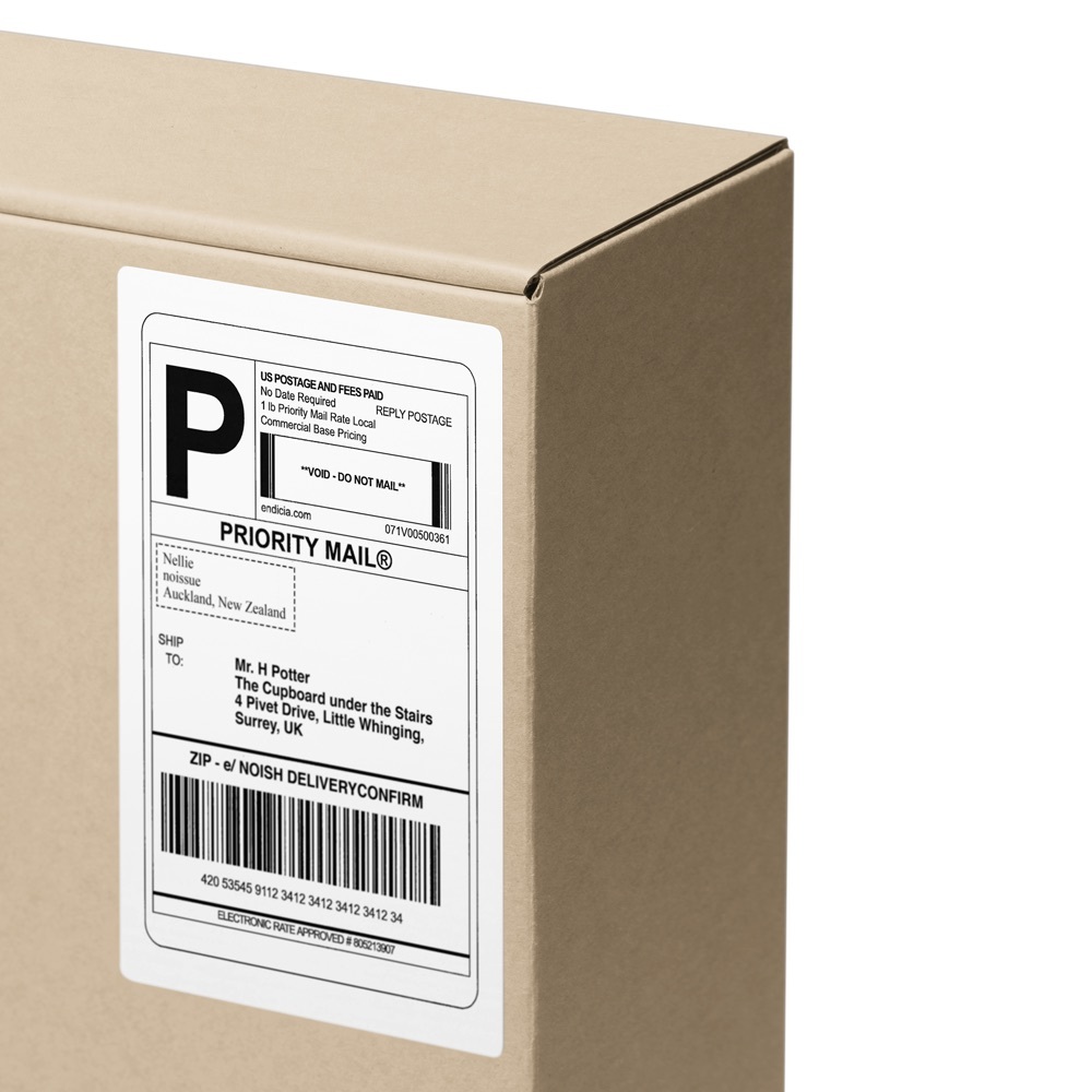 Shipping label